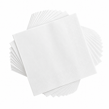 Салфетки бумажные Luxy КТА 33×33 см 3 слоя (20 шт) белые мягкие и прочные