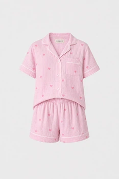 Дитяча муслінова піжама BOBRAND "Sweet hearts" - 146-152