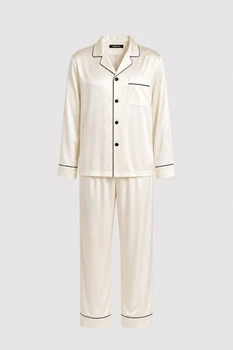 Чоловіча шовкова піжама BOBRAND “Melted milk”сорочка і штани - 2XL