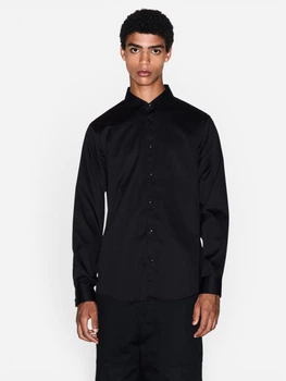 Рубашка хлопковая мужская Armani Exchange 374344026 2XL Черная (1159863459)