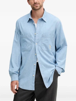 Рубашка хлопковая мужская Armani Exchange 79267372 XL Голубая (1159863581)