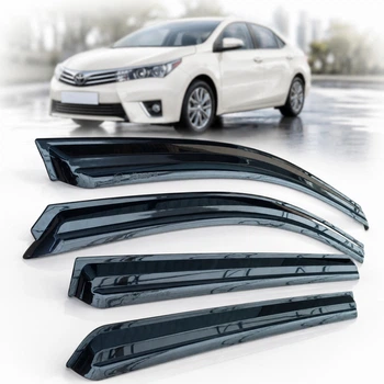 Дефлектори вікон ветровики для Toyota Corolla 2012-2019 4 шт (Auto Clover) AC D015