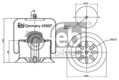 Подушка амортизуюча Febi Bilstein 45897