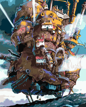 Картина по номерам Миядзаки Ходячий замок Miyazaki Howl's Moving Castle 40х50 см PN M HMC
