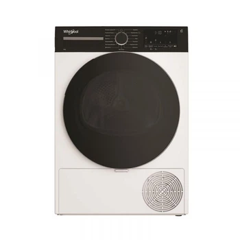 Сушильная машина Whirlpool тепловой насос, 8кг, a++, 54,5см, дисплей, люк черный, белый wps8wbsua