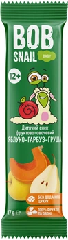 Дитячий снек Bob Snail Яблуко-Гарбуз-Груша для дітей з 12 місяців 17 г (4820287103654)