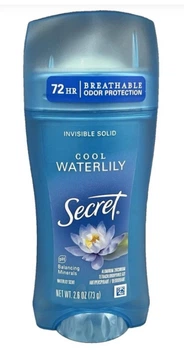 Твердый дезодорант-антиперспирант Secret Fresh Invisible Solid Cool Waterlily 73гр