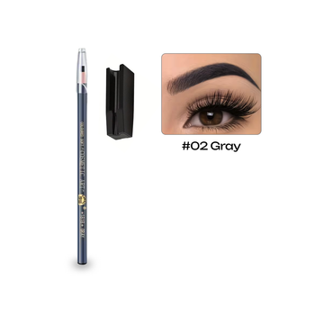 Косметичний водостійкий олівець для брів і очей Heng Ge Cosmetic Art, відтінок 02 Gray, з Точилкою