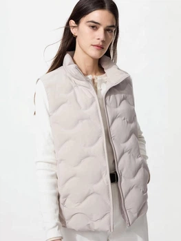Теплый жилет короткий женский Uniqlo 387434639 S Серый (1159862558)