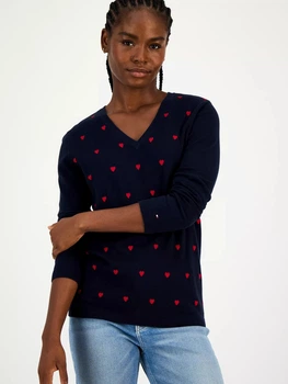Пуловер женский Tommy Hilfiger 829321486 S Синий/Красный (1159863717)