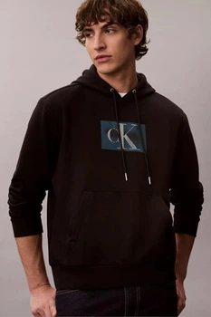 Мужское худи на флисе Calvin Klein 50(L) Чёрный (147994)