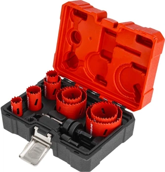 Zestaw otwornic bimetalowych Proline HSS M3 22-68 mm 13 elementów (27491) (5903755274915)