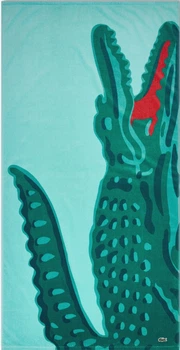 Полотенце хлопковое Lacoste пляжное 92х183 см Зелёное (1159863765)