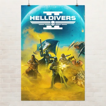 Постер Helldivers 2, декор в комнату геймера, A3 42×28 см (id6618)
