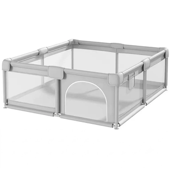 Детский манеж-ограждение 120×120 см складной с сеткой и присосками CC-120 Gray
