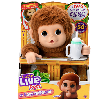 Интерактивная игрушка Moose Little Live Pets My Baby Monkey Маленькая обезьянка (26558)