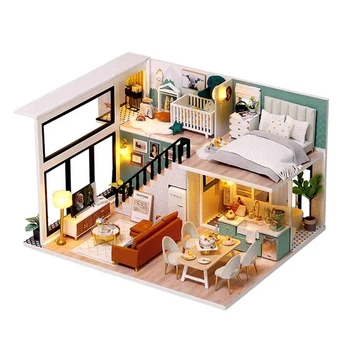 3D румбокс кукольный дом конструктор DIY Cute Room L-031-B/C Уилла Комфортная жизнь