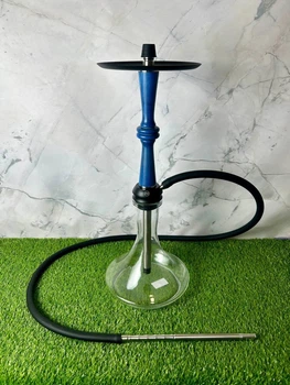 Кальян Aroma Hookah Azure Wood — высокий кальян 60 см с синей деревянной отделкой и шахтой из нержавеющей стали 5246942