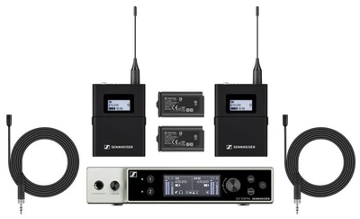 Подвійна радіосистема Sennheiser EW-DX MKE 2 SET (Q1-9) з мініатюрними передавачами та мікрофонами MKE 2 470–550 МГц (4044155259926)