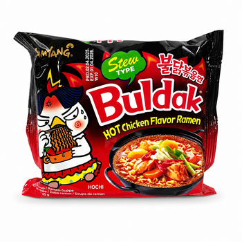 Бульдак с тушеной курицей в бульоне, рамен быстрого приготовления Buldak Stew Type Hot Chicken Flavor Samyang 140 г