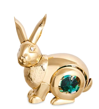 Статуэтка с камнями Swarovski Кролик 6х7 см 1601988