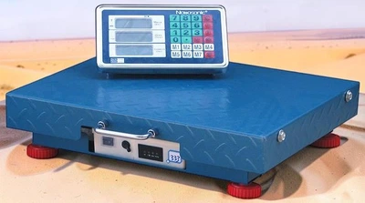 Весы Nokasoni NKWFVSTRGV торговые электронные беспроводные до 300 кг WiFi синие (OO3)