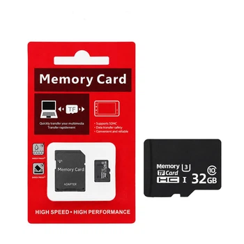 Карта пам'яті microSD 32GB Class 10 з SD адаптером для смартфона, MP3-плеєра, відеореєстратора та дитячого годинника