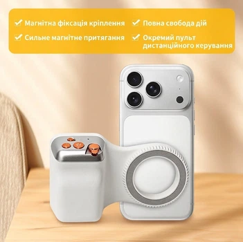 Магнитный держатель для смартфона с Bluetooth-пультом (MagSafe-совместимый)
