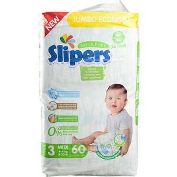 Підгузки Slipers J-203 3 Midi Jumbo 60 шт. И318