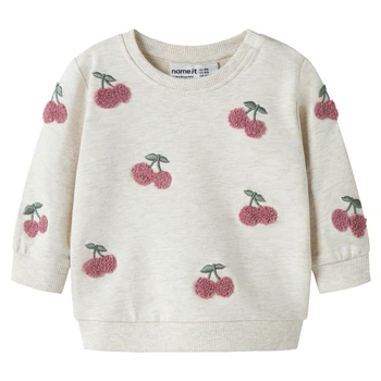 Свитшот Name it Cherry, цвет бежевый, размер 74 (261.13254402.PMEL)