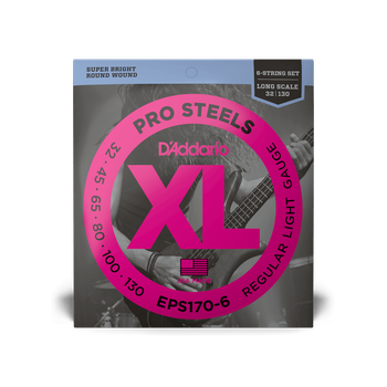 Струны для бас-гитары DʼADDARIO EPS170-6 ProSteels Bass Light 6-String (32-130)