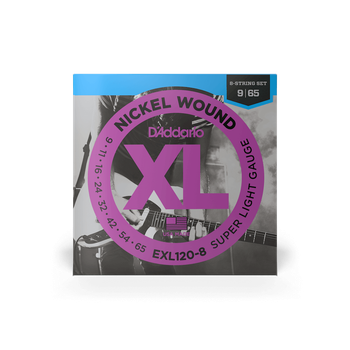 Струны для электрогитары DʼADDARIO EXL120-8 XL Nickel Wound 8-String Super Light (09-65)