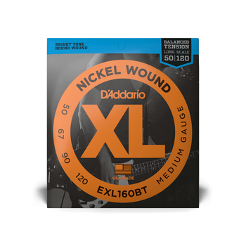 Струни для бас-гітари DʼADDARIO EXL160BT XL Nickel Wound Balanced Tension Bass Medium (50-120)