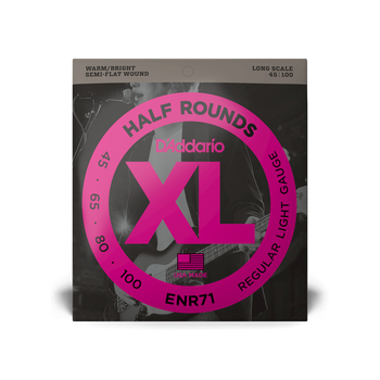 Струны для бас-гитары DʼADDARIO ENR71 XL Half Rounds Bass Regular Light (45-100)