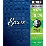 Набор струн для электрогитары Elixir EL OW 8 L Nickel OptiWeb Light 8 струн - 010.-074