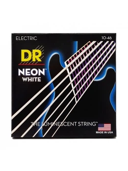 Струны для электрогитары DR Strings Neon White Electric - Medium (10-46)