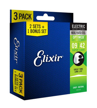 Струни для електрогітари Elixir EL OW SL (3 Pk)