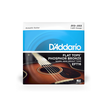 Струны для акустической гитары DʼADDARIO EFT16 Flat Tops Phosphor Bronze Light (12-53)