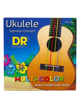 Струны для укулеле DR Strings Multi-Color Ukulele Soprano/Concert