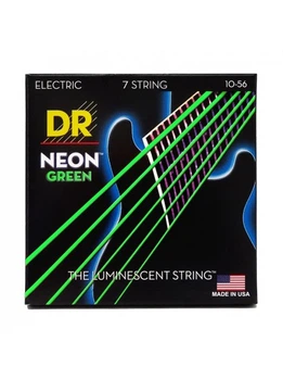 Струны для электрогитары DR Strings Neon Geen Electric - Medium 7-String (10-56)