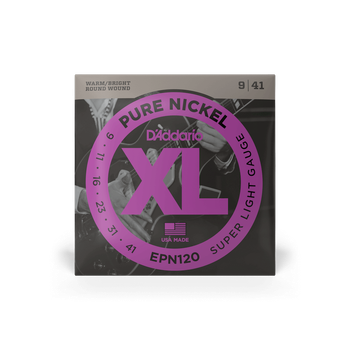 Струны для электрогитары DʼADDARIO EPN120 XL Pure Nickel Super Light (09-41)