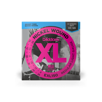 Струны для электрогитары DʼADDARIO EXL150 XL Nickel Wound Regular Light 12-String (10-46)
