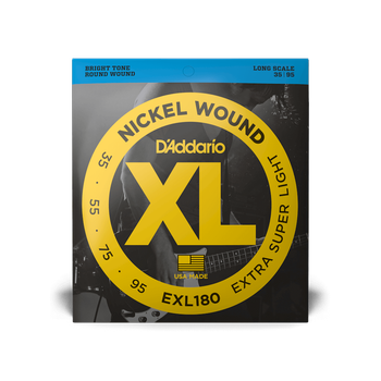 Струны для бас-гитары DʼADDARIO EXL180 XL Nickel Wound Bass Extra Super Light (35-95)