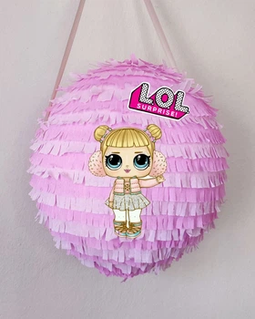 Піньята для дівчини лялька Лол LOL рожева 40см
