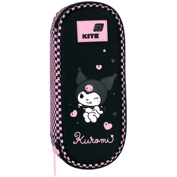 Пенал Kite Kuromi HK26-599-5, 1 отделение, клапан с карманом на молнии, для девочки