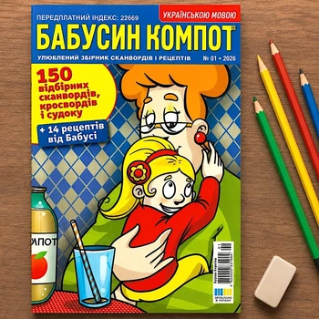 Кроссворды Бабушкин Компот №01/2026 Украинский язык