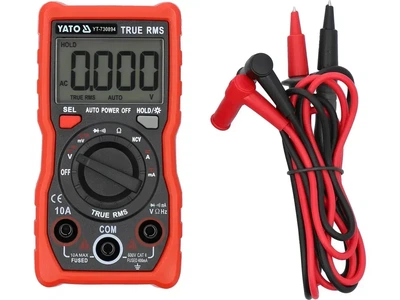 Мультиметр цифровий YATO TRUE RMS LCD діапазон 4000 YT-730894