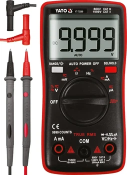 Мультиметр цифровой YATO TRUE RMS LCD диапазон 19999 YT-730893