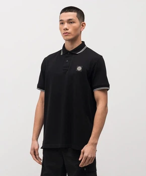 Чоловіче поло Stone Island Cotton Polo Black (M) M\Corta Slim Fit Shirt L1S152200010-S0018 V0029