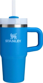 Термокружка Stanley Quencher H2.0 FlowState Синя з ручкою і трубочкою 591мл
